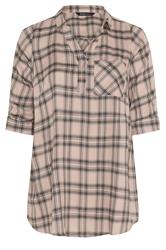 YOURS Curve Pink Check Overhead Shirt