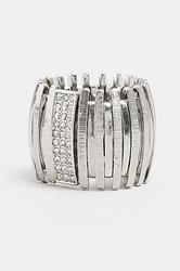 Silver Tone Stretch Diamante Ring | Yours Clothing 2
