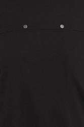 YOURS Plus Size Black Cotton Stud Detail T-Shirt | Yours Clothing 4