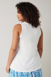 EVANS Plus Size White Modal Rich Vest Top | Evans 2