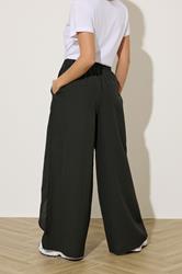 PixieGirl Petite Women's Black Wrap Wide Leg Trousers | PixieGirl 2
