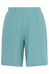 YOURS Curve Light Blue Textured Shorts