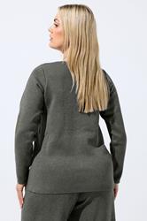 LIMITED COLLECTION Plus Size Grey Long Sleeve Knitted Top | Yours Clothing 4