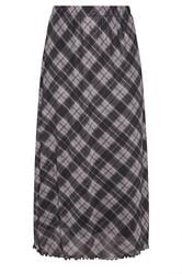 YOURS Curve Purple Check Mesh Skirt
