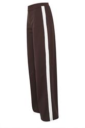LTS Tall Brown Stripe Wide Leg Trousers | Long Tall Sally 6