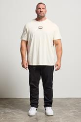 JACK & JONES Big & Tall Antique White Graphic T-Shirt | BadRhino 1