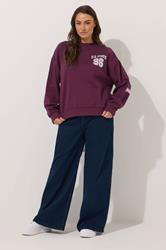 YOURS Plus Size 'Illinois' Red Back Print Sweatshirt | Yours Clothing 2