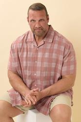 BadRhino Big & Tall Pink Textured Check Print Shirt | BadRhino 1