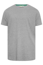 D555 Big & Tall Grey Premium V-Neck Combed Cotton T-Shirt | D555 2