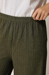 M&Co Khaki Green Wide Leg Cropped Trousers | M&Co 5