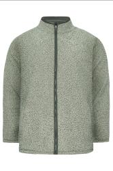 BadRhino Big & Tall Grey Textured Zip Through Fleece