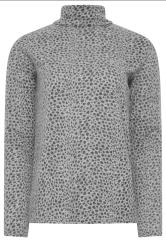 LTS Tall Grey Soft Touch Animal Print Top