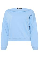 YOURS Curve Light Blue Off Shoulder Sweatshirt