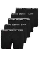 BadRhino Big & Tall 5 PACK Black Button Up Loose Fit Boxers