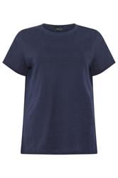 M&Co Navy Blue Cotton T-Shirt