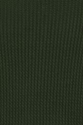 BadRhino Big & Tall Dark Green Cable Knit Mock Shirt Jumper | BadRhino 8