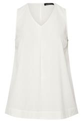 EVANS Curve White Linen Vest Top