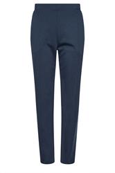 M&Co Navy Blue Ponte Seam Detail Trousers