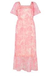 YOURS LONDON Curve Pink Floral Organza Dress
