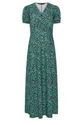 M&Co Teal Green Ditsy Floral Print Wrap Dress