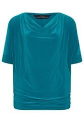 STAR Teal Green Cowl Neck Top