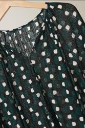 EVANS Plus Size Green Geometric Print Blouse | Evans 6