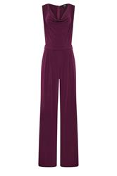 LTS Tall Plum Purple Cowl Neck Wide Leg Jumpsuit