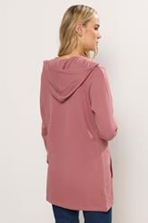 LTS Tall Women's Pink Cotton Longline Hoodie | Long Tall Sally 2