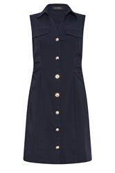 PixieGirl Petite Navy Blue Ruched Shirt Mini Dress