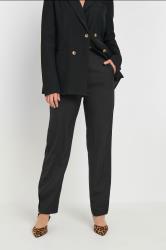 LTS Tall Black Pleated Barrel Leg Trousers | Long Tall Sally 4