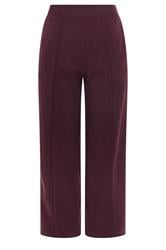 M&Co Berry Purple Pintuck Trousers | M&Co 5