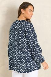 EVANS Plus Size Blue Tie Dye Top | Evans 2