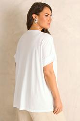EVANS Plus Size White Lemon Print Graphic T-Shirt | Evans 4