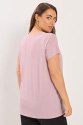 YOURSET 3 PACK Plus Size Chocolate Brown & Pink Core T-Shirts | Yours Clothing 7