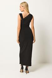 STAR Black Asymmetric Shoulder Dress | StarByJM 2