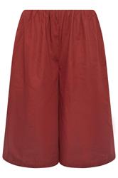 PixieGirl Petite Red Cotton Poplin Culottes