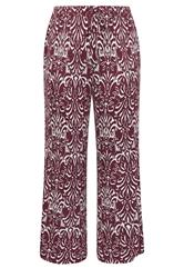YOURS Curve Red Ikat Print Trousers