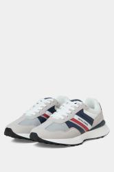 JACK & JONES Grey & Blue Side Panel Trainers