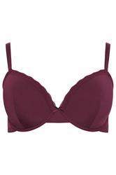 YOURSET 3 PACK Plus Size Red & Purple Lace Trim Padded Bras | Yours Clothing 10