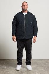 JACK & JONES Big & Tall Black Quilted Liner Jacket | BadRhino 1