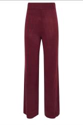 LTS Tall Burgundy Red Knitted Wide Leg Trousers
