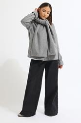 PixieGirl Petite Women's Dark Grey Formal Scarf Coat | PixieGirl 1