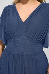 YOURS LONDON Plus Size Navy Blue Gathered Maxi Dress | Yours Clothing 4