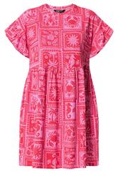 YOURS Curve Pink Mixed Shell Tunic Dress