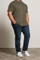 BadRhino Big & Tall Ink Blue Straight Leg Stretch Jeans | BadRhino 3