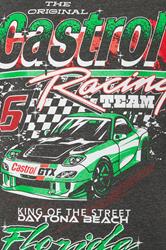 BadRhino Big & Tall Charcoal Grey Printed 'Castrol' T-Shirt | BadRhino 4