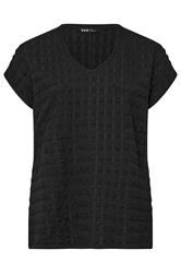 YOURS Curve Black Bubble Textured T-Shirt