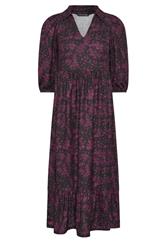 PixieGirl Petite Women's Burgundy Red Abstract Midi Dress | PixieGirl 5