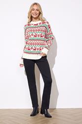 M&Co Red Reindeer Novelty Christmas Jumper | M&Co 1