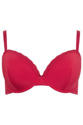YOURSET 3 PACK Plus Size Red & Purple Lace Trim Padded Bras | Yours Clothing 11